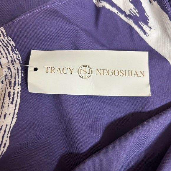 Anthropologie Tracy Negoshian Dress One Shoulder Size Medium Purple NWT - Picture 6 of 6